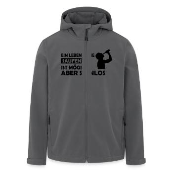 ein leben ohne saufen - Recycelte Männer Softshell-Jacke von Stanley/Stella - Schwarz - Vorne - AI Model Male 185 light (185cm)