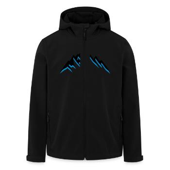 mountains design - Recycelte Männer Softshell-Jacke von Stanley/Stella - Schwarz - Vorne - AI Model Male 185 light (185cm)