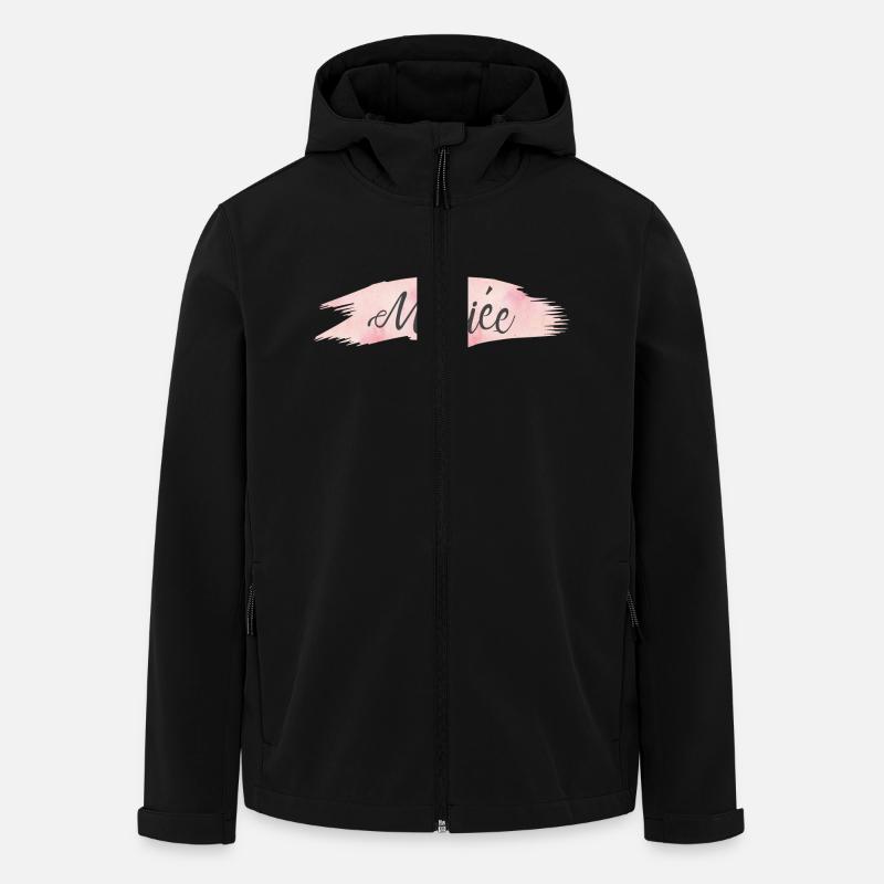 mariée - Veste softshell homme en polyester recyclé Stanley/Stella - noir
