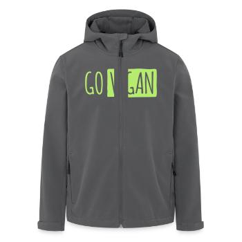 GO VEGAN - Veste softshell homme en polyester recyclé Stanley/Stella - noir - Devant - AI Model Male 185 light (185cm)