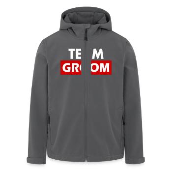 Team groom - Veste softshell homme en polyester recyclé Stanley/Stella - noir - Devant - AI Model Male 185 light (185cm)