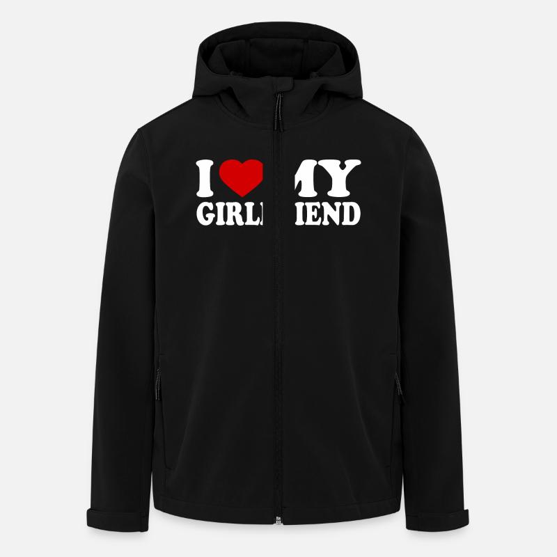I love my girlfriend - Recycelte Männer Softshell-Jacke von Stanley/Stella - Schwarz