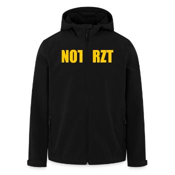 Notarzt - Recycelte Männer Softshell-Jacke von Stanley/Stella - Schwarz - Vorne - AI Model Male 185 light (185cm)