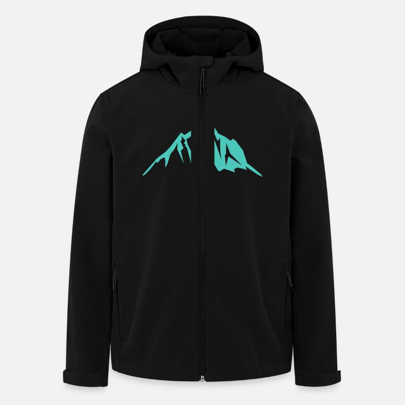 berge berg - Recycelte Männer Softshell-Jacke von Stanley/Stella - Schwarz
