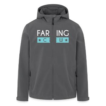 Farming Crew - Men’s Recycled Softshell Jacket by Stanley/Stella - black - Front - AI Model Male 185 light (185cm)
