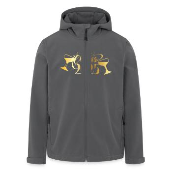 Cheers 2025 – Silvester Design mit Champagnergläse - Recycelte Männer Softshell-Jacke von Stanley/Stella - Schwarz - Vorne - AI Model Male 185 light (185cm)