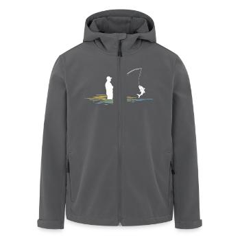 Herzschlag Herzlinie Angler Männer - Recycelte Männer Softshell-Jacke von Stanley/Stella - Schwarz - Vorne - AI Model Male 185 light (185cm)