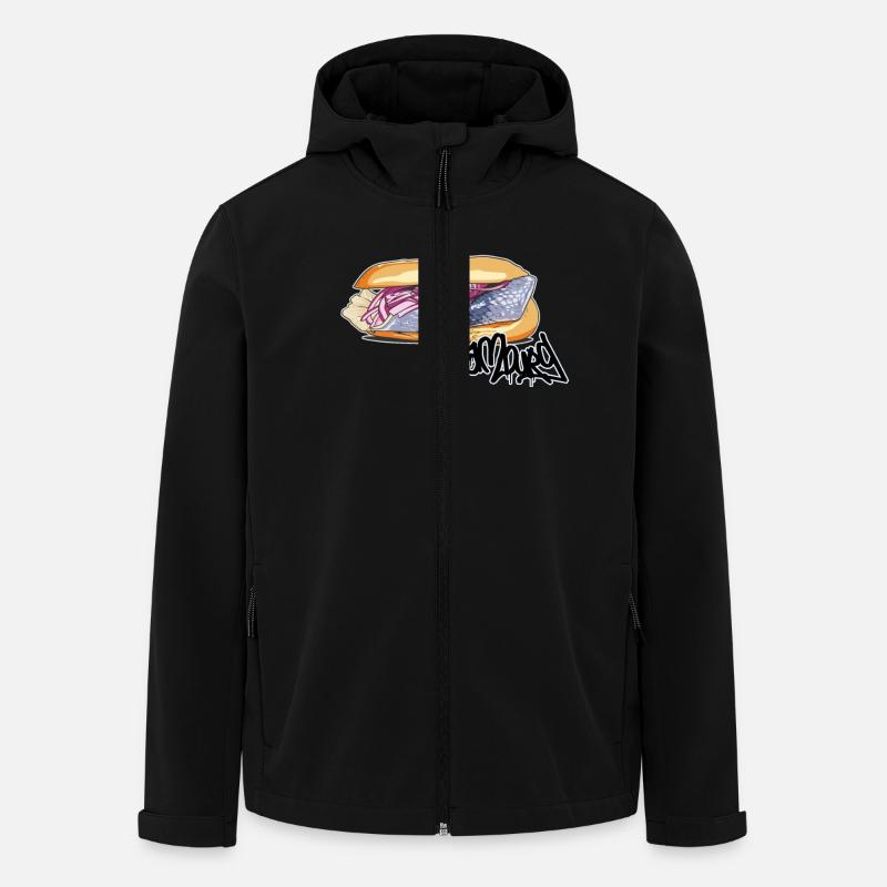 Fischbrötchen // Illustration - Recycelte Männer Softshell-Jacke von Stanley/Stella - Schwarz
