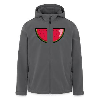 Melone Frucht - Recycelte Männer Softshell-Jacke von Stanley/Stella - Schwarz - Vorne - AI Model Male 185 light (185cm)