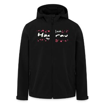 Hägerau, Autriche, Tyrol - Veste softshell homme en polyester recyclé Stanley/Stella - noir - Devant - AI Model Male 185 light (185cm)