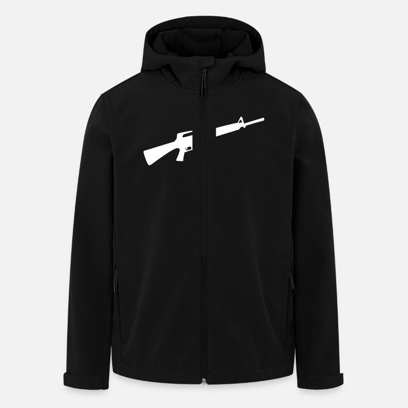 waffe gun - Recycelte Männer Softshell-Jacke von Stanley/Stella - Schwarz