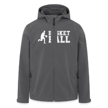 basketball - Men’s Recycled Softshell Jacket by Stanley/Stella - black - Front - AI Model Male 185 light (185cm)