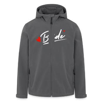 Brautherzen - Brautgeschenk - Recycelte Männer Softshell-Jacke von Stanley/Stella - Anthrazit - Vorne - AI Model Male 185 light (185cm)