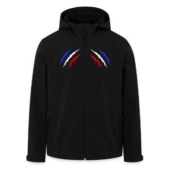 Claws France 2 - Men’s Recycled Softshell Jacket by Stanley/Stella - black - Front - AI Model Male 185 light (185cm)
