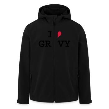 Ich liebe Gravy - Recycelte Männer Softshell-Jacke von Stanley/Stella - Schwarz - Vorne - AI Model Male 185 light (185cm)
