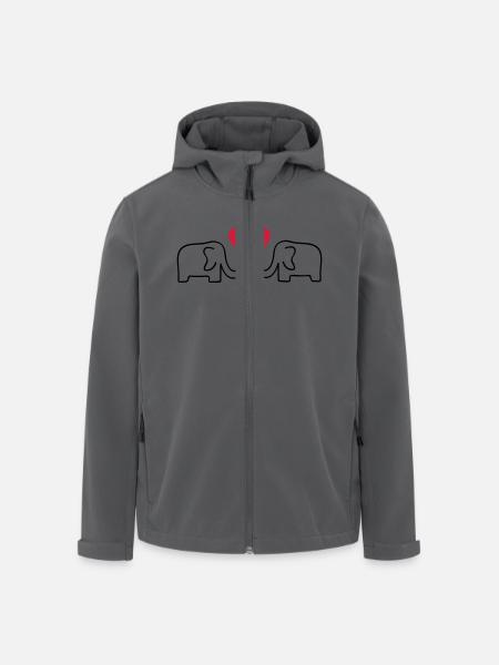 elefant - Recycelte Männer Softshell-Jacke von Stanley/Stella - Schwarz