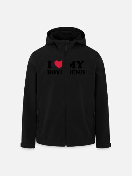 I Love My Boyfriend - Recycelte Männer Softshell-Jacke von Stanley/Stella - Schwarz