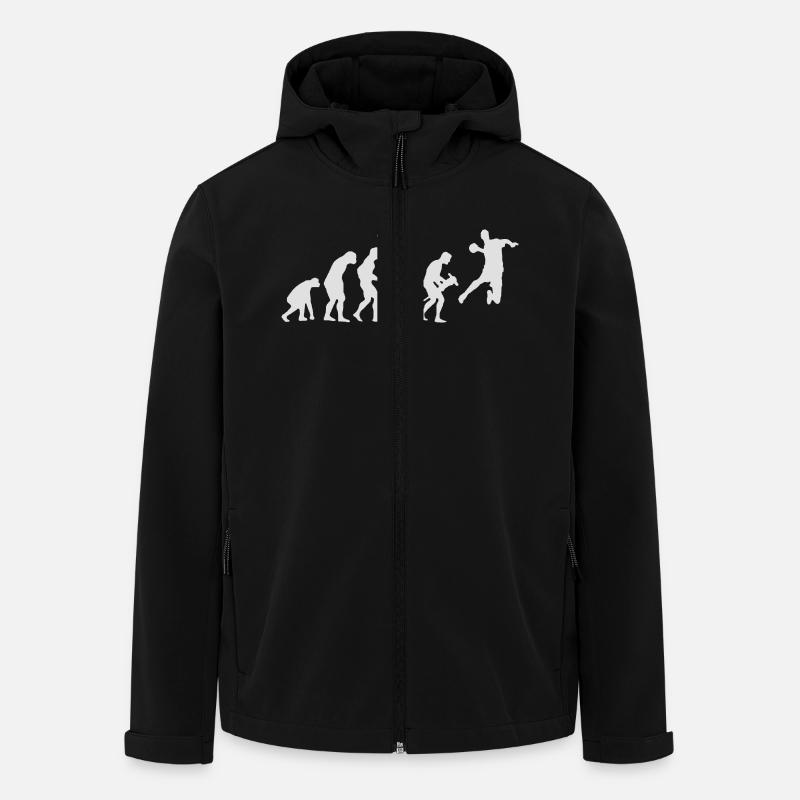 EVOLUTION HANDBALL - Veste softshell homme en polyester recyclé Stanley/Stella - noir