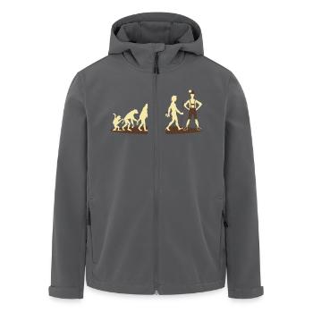 Evolution Bayer - RAHMENLOS Geschenk - Recycelte Männer Softshell-Jacke von Stanley/Stella - Schwarz - Vorne - AI Model Male 185 light (185cm)