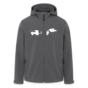Kirchweih Traktor mit Hänger - Recycelte Männer Softshell-Jacke von Stanley/Stella - Anthrazit - Vorne - AI Model Male 185 light (185cm)