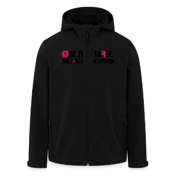 Right System - Recycelte Männer Softshell-Jacke von Stanley/Stella - Schwarz - Vorne - AI Model Male 185 light (185cm)
