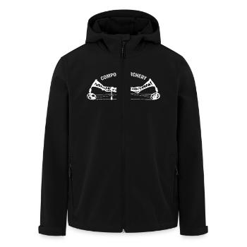 Compound Bogensport - Recycelte Männer Softshell-Jacke von Stanley/Stella - Schwarz - Vorne - AI Model Male 185 light (185cm)