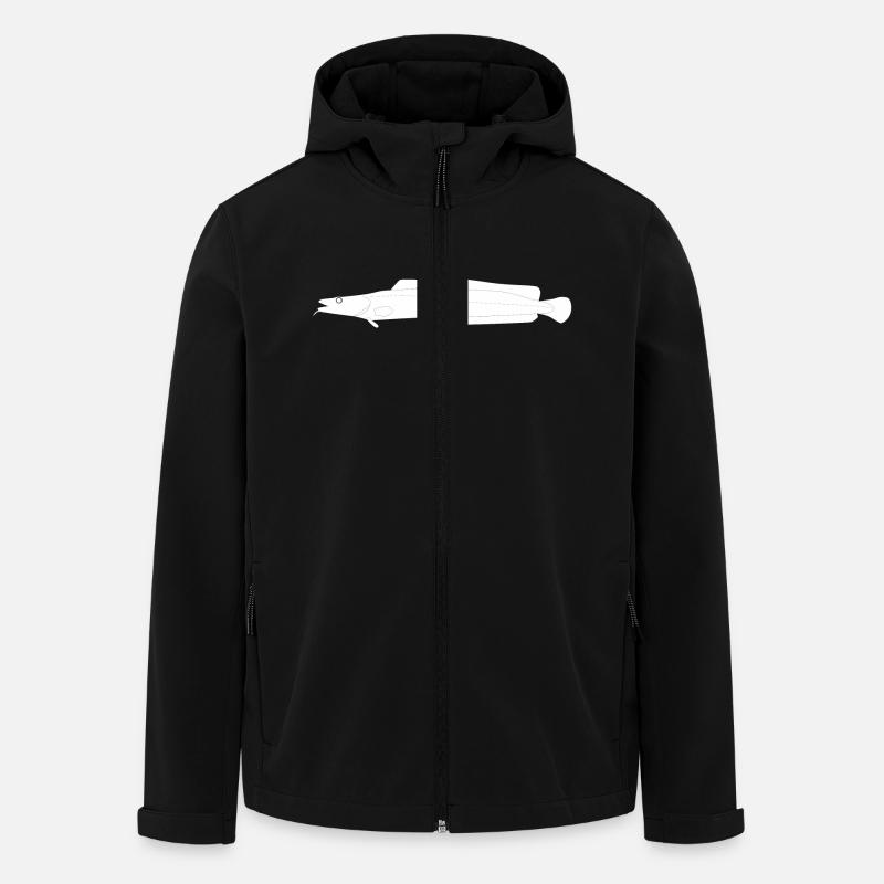 Leng_vollformat_weiss - Recycelte Männer Softshell-Jacke von Stanley/Stella - Schwarz