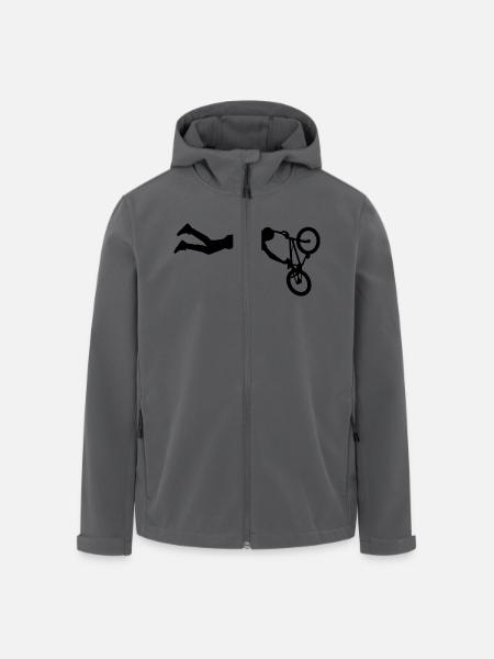 BMX Fahrrad Sport - Recycelte Männer Softshell-Jacke von Stanley/Stella - Schwarz
