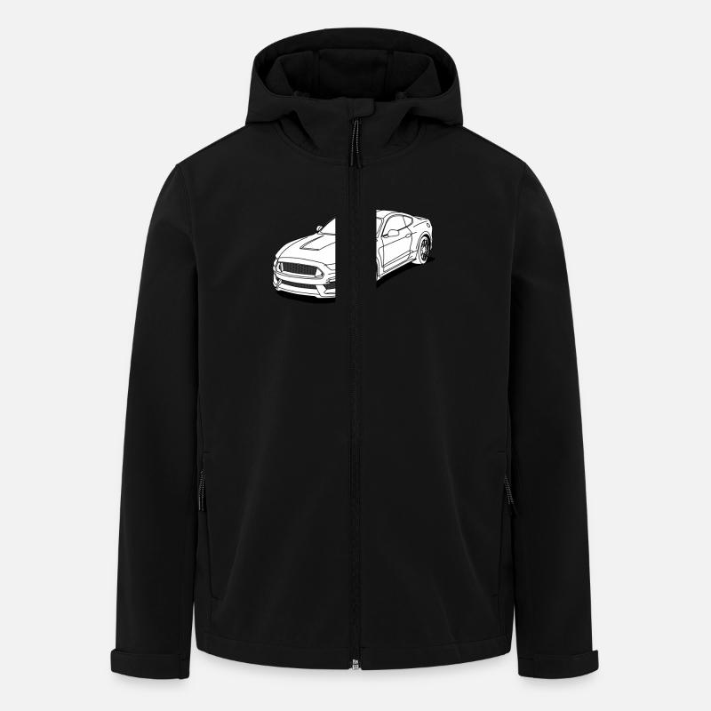 white - Recycelte Männer Softshell-Jacke von Stanley/Stella - Schwarz