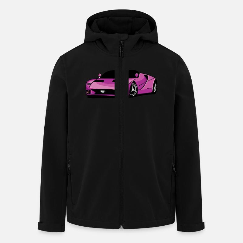 Lila Sportwagen - Recycelte Männer Softshell-Jacke von Stanley/Stella - Schwarz