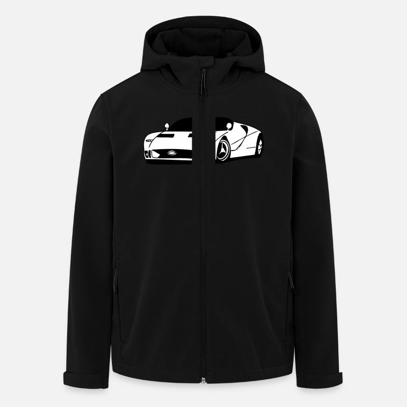 voiture sport blanc - Veste softshell homme en polyester recyclé Stanley/Stella - noir