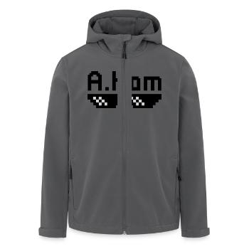 A. Ham - Men’s Recycled Softshell Jacket by Stanley/Stella - black - Front - AI Model Male 185 light (185cm)