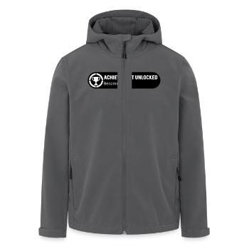 Achievement Unlocked: Become a Dad (w) - Men’s Recycled Softshell Jacket by Stanley/Stella - black - Front - AI Model Male 185 light (185cm)