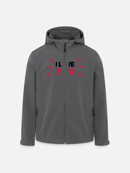 I love you - Men’s Recycled Softshell Jacket by Stanley/Stella - black