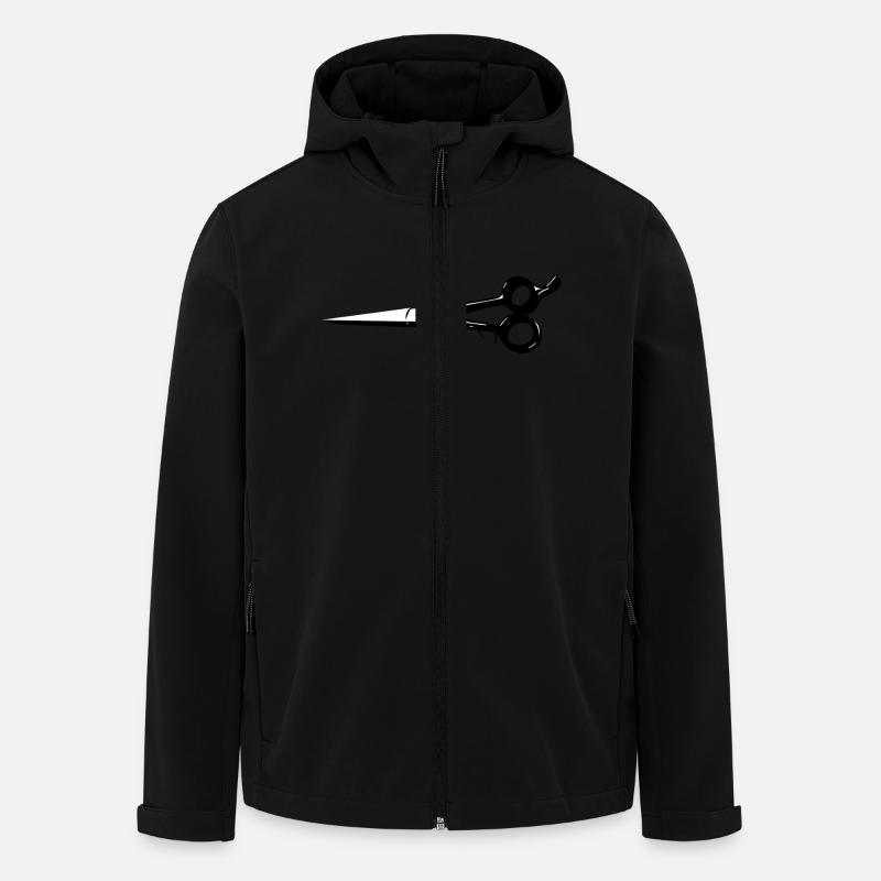 ciseaux - Veste softshell homme en polyester recyclé Stanley/Stella - noir