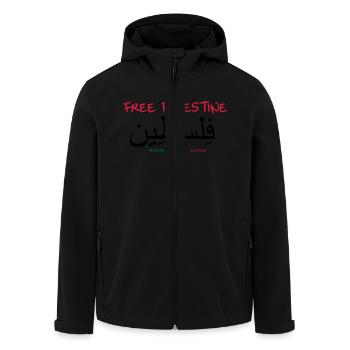 Palästina - Recycelte Männer Softshell-Jacke von Stanley/Stella - Schwarz - Vorne - AI Model Male 185 light (185cm)