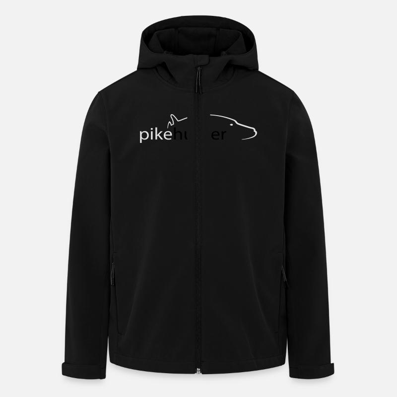 Pike Hunter-Logo - Recycelte Männer Softshell-Jacke von Stanley/Stella - Schwarz