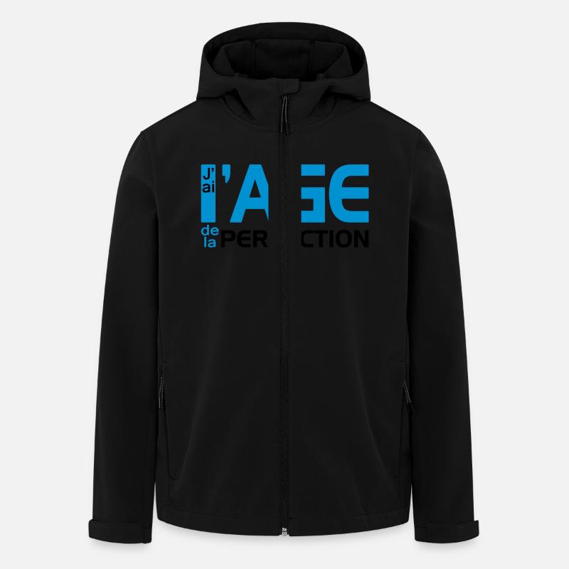 L'Age de la Perfection (2c) - Veste softshell homme en polyester recyclé Stanley/Stella - noir