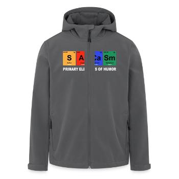 Sarcasm Chemical Formula Chemical Chemistry - Men’s Recycled Softshell Jacket by Stanley/Stella - black - Front - AI Model Male 185 light (185cm)