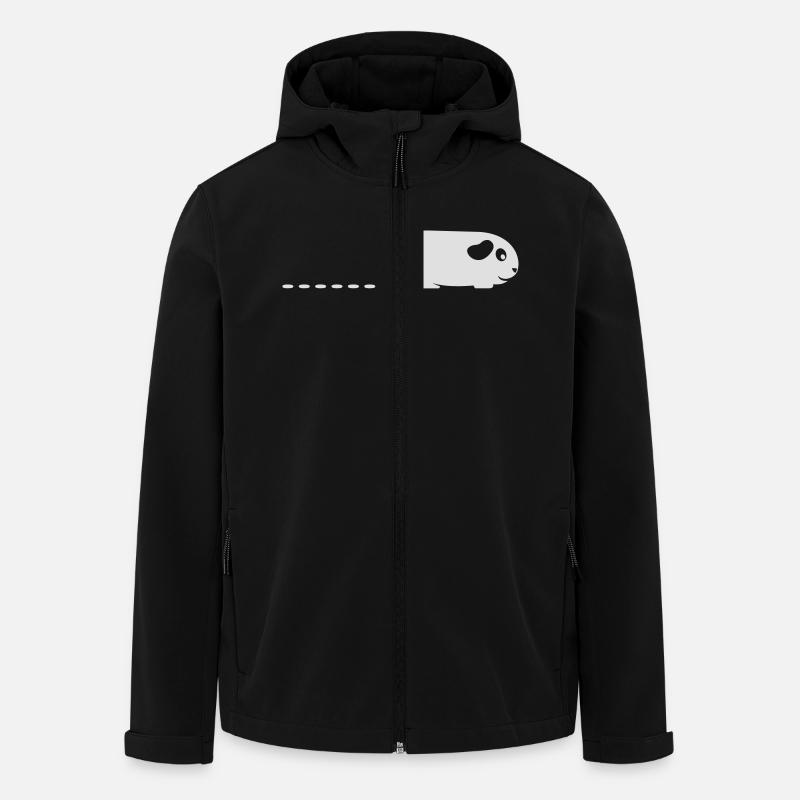 Pooping Guinea Pig - Men’s Recycled Softshell Jacket by Stanley/Stella - black