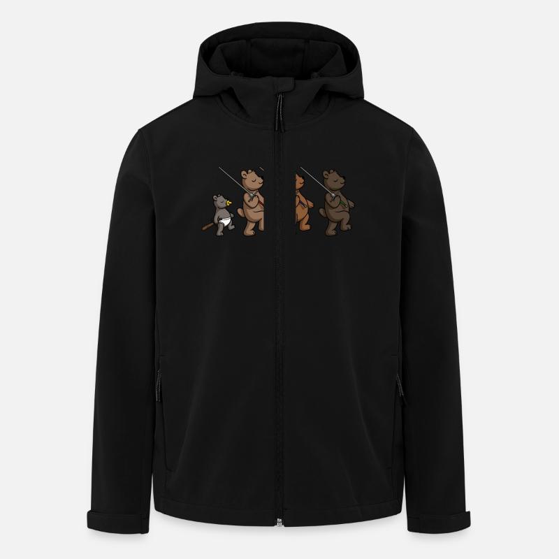 Schwerterbärchen - Recycelte Männer Softshell-Jacke von Stanley/Stella - Schwarz