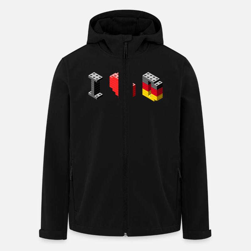 i love Deutschland - Recycelte Männer Softshell-Jacke von Stanley/Stella - Schwarz