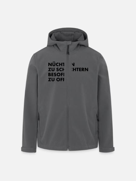 nuechtern - Recycelte Männer Softshell-Jacke von Stanley/Stella - Schwarz