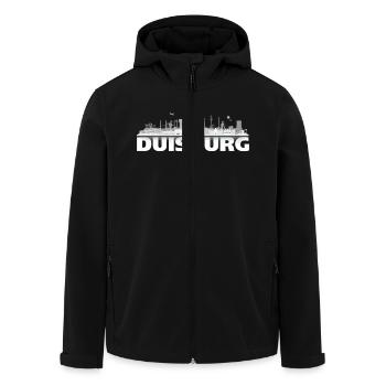 duisburg_city_hell01 detail - Men’s Recycled Softshell Jacket by Stanley/Stella - black - Front - AI Model Male 185 light (185cm)