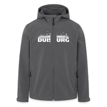 duisburg_city_hell01 detail - Men’s Recycled Softshell Jacket by Stanley/Stella - anthracite - Front - AI Model Male 185 light (185cm)
