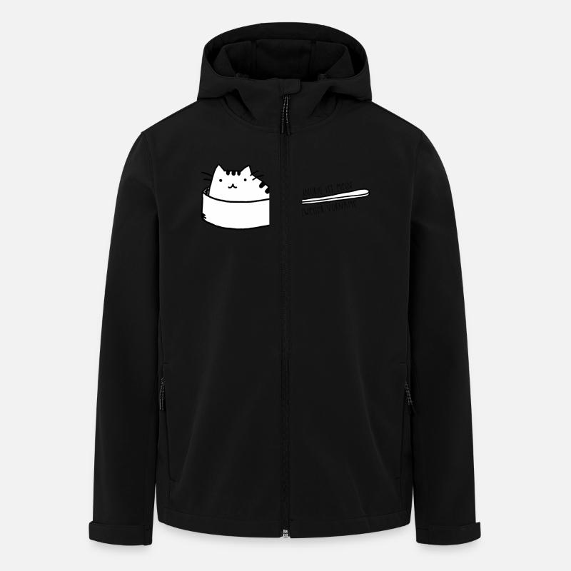 Chat dans le pan - faim - Veste softshell homme en polyester recyclé Stanley/Stella - noir