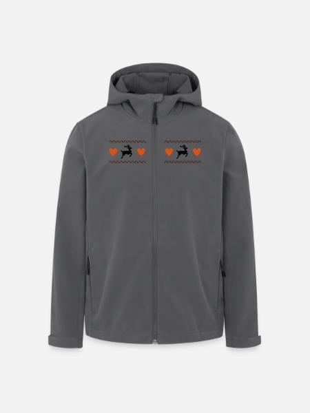 Rentiere - Recycelte Männer Softshell-Jacke von Stanley/Stella - Schwarz
