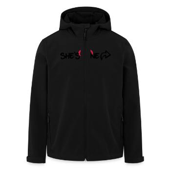 She's mine - Recycelte Männer Softshell-Jacke von Stanley/Stella - Schwarz - Vorne - AI Model Male 185 light (185cm)