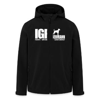 IGP DOBERMANN Wilsigns Chien chien sport canin - Veste softshell homme en polyester recyclé Stanley/Stella - noir - Devant - AI Model Male 185 light (185cm)