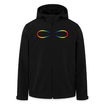 Symbol Unendlichkeit - bunt - Recycelte Männer Softshell-Jacke von Stanley/Stella - Schwarz - Vorne - AI Model Male 185 light (185cm)